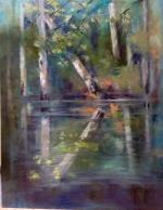 Aspen trees water friends supported